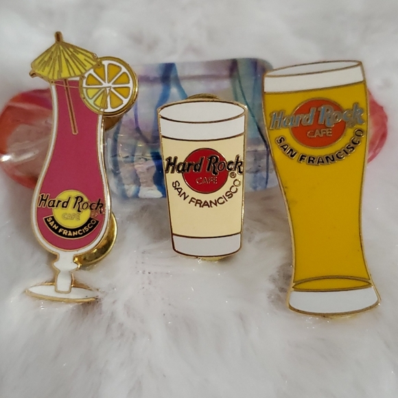 Hard Rock Cafe Jewelry - 3 HARD ROCK CAFE commemorative pins•San Francisco